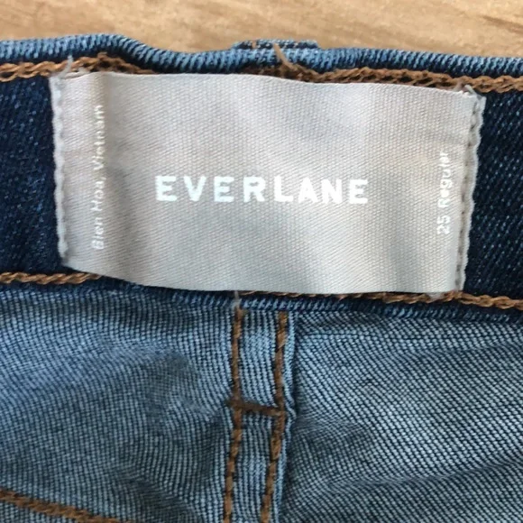 Everlane Authentic Stretch high rise skinny jean size 25 dark blue wash - Picture 6 of 14